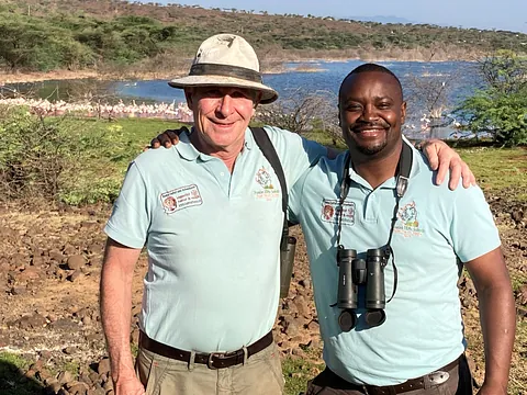 Jan och David vid Lake Bogoria