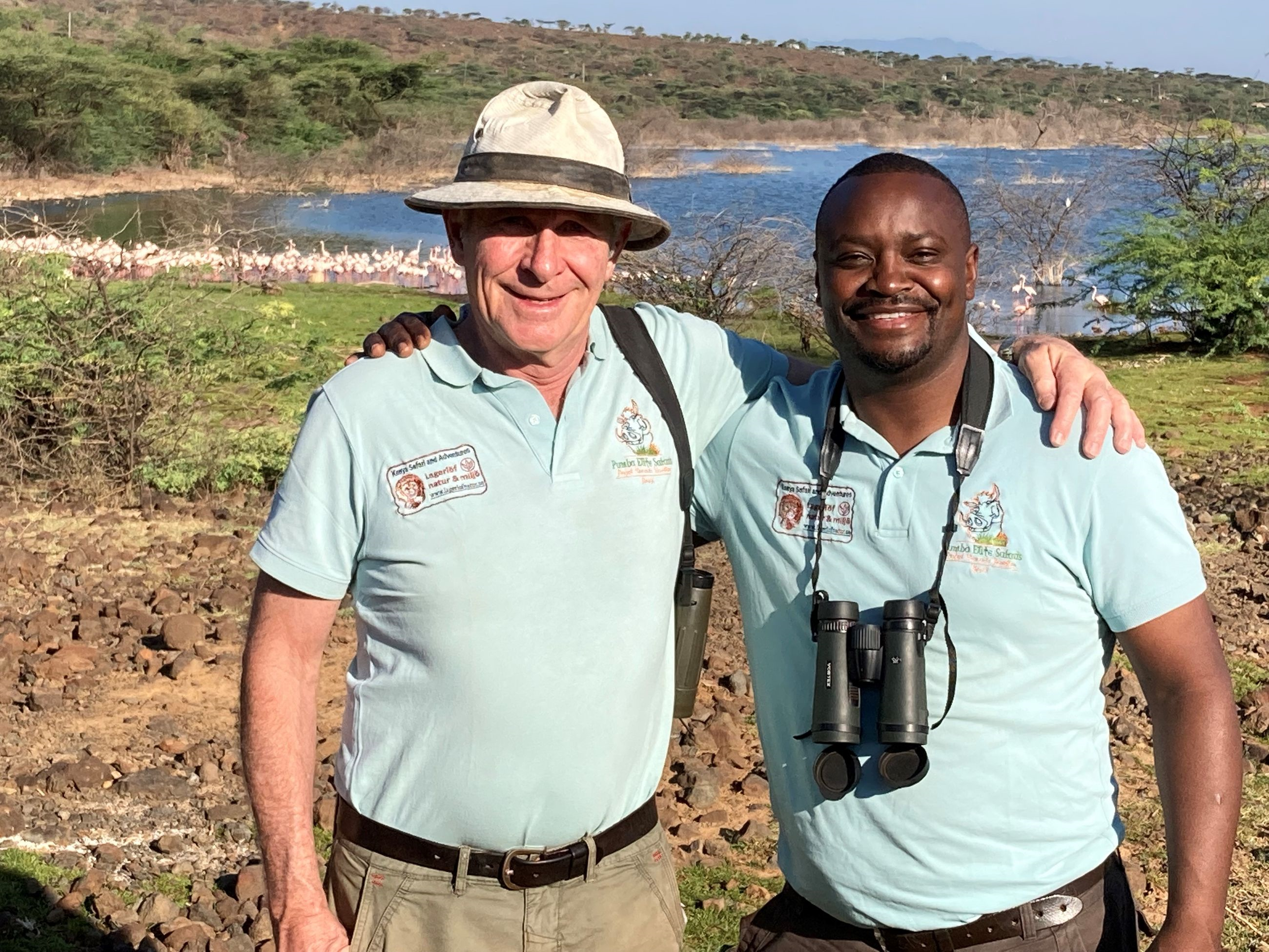 Jan och David vid Lake Bogoria